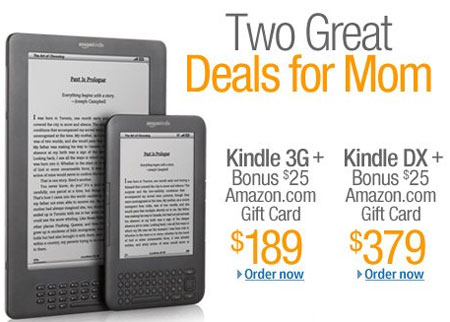 Amazon Kindle Deal Mothers Day 2011