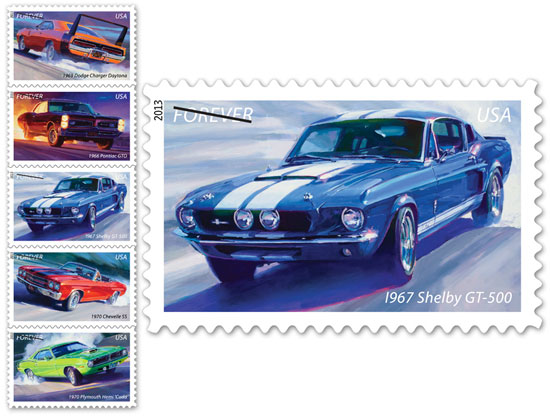 USPS Muscle Car Forever Stamps